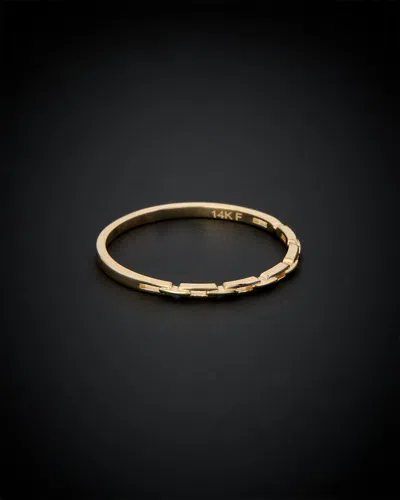 Italian Gold Paperclip Link Ring