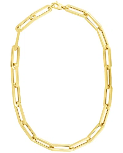 Italian Gold Paperclip Necklace In Multi