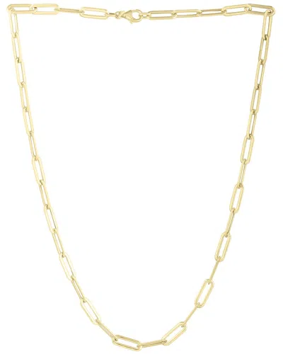 Italian Gold 14k  Paperclip Necklace