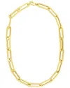 Italian Gold Paperclip Necklace In Multi