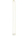 Italian Gold 14k  Pearl Half Moon Necklace