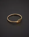 Italian Gold Petite Double Bar Ring