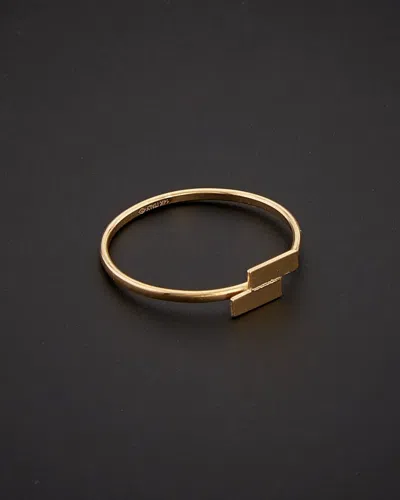 Italian Gold Petite Double Bar Ring