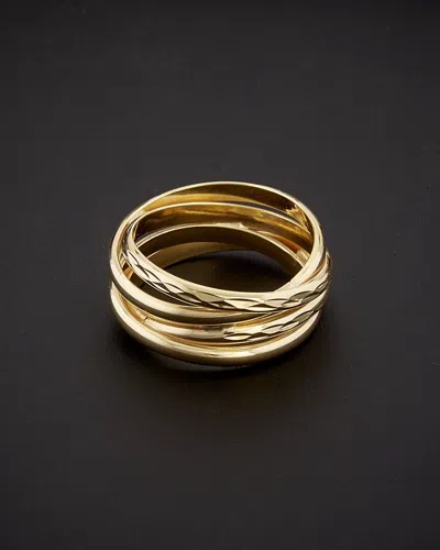 Italian Gold 14k  Polished & Diamond Cut Coil Ring
