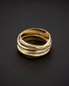 Italian Gold 14k  Polished & Diamond Cut Coil Ring