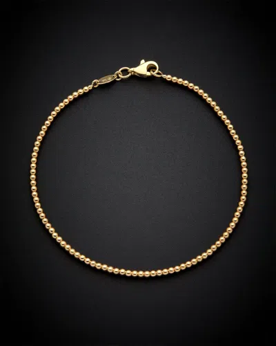Italian Gold 14k  Polished Bead Bracelet