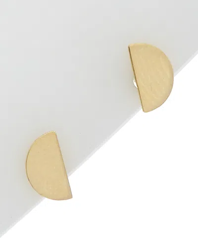 Italian Gold Polished Half Circle Studs