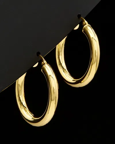 Italian Gold Polished Hoops