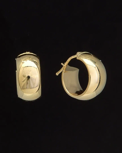 Italian Gold 14k  Polished Hoops In Metallic