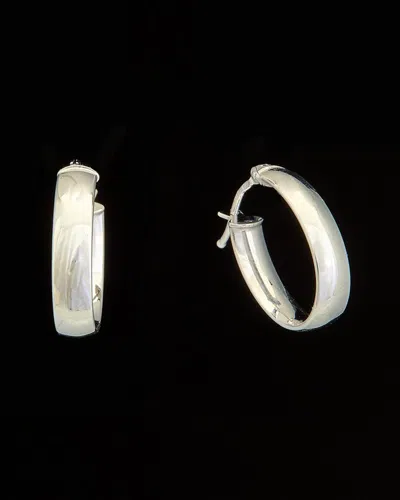 Italian Gold Polished Oval Hoops