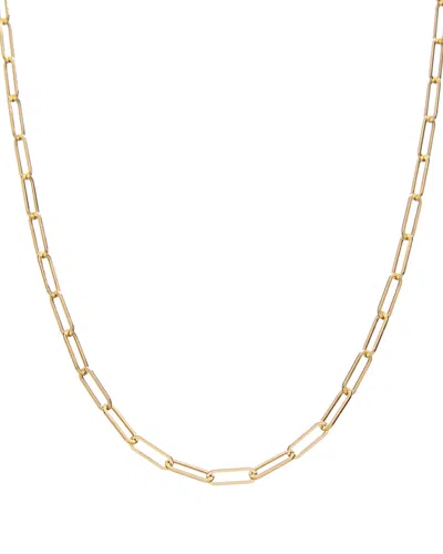 Italian Gold Polished Paperclip 30in Chain Necklace