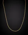 Italian Gold Polished Paperclip Chain Necklace