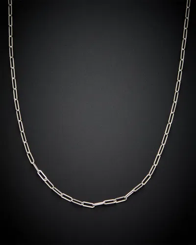 Italian Gold Polished Paperclip Chain Necklace