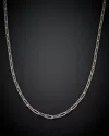 Italian Gold Polished Paperclip Chain Necklace