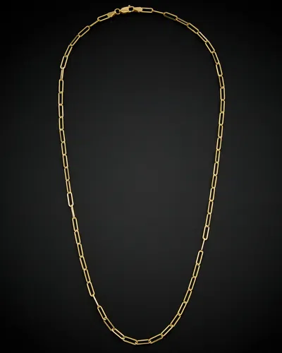 Italian Gold 14k  Polished Paperclip Chain Necklace