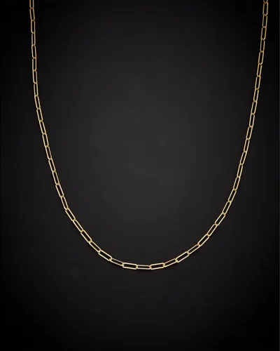 Italian Gold 14k  Polished Paperclip Chain Necklace