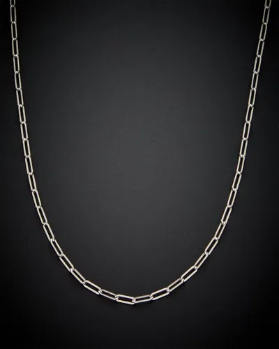 Italian Gold 14k  Polished Paperclip Chain Necklace