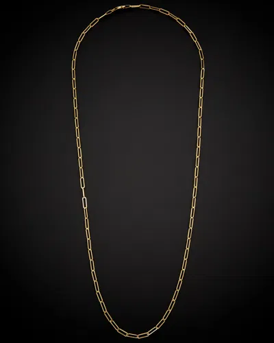 Italian Gold Polished Paperclip Necklace