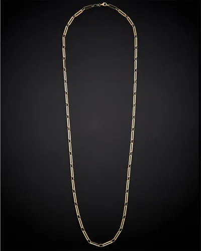 Italian Gold Polished Paperclip Necklace
