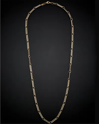 Italian Gold Polished Paperclip Necklace