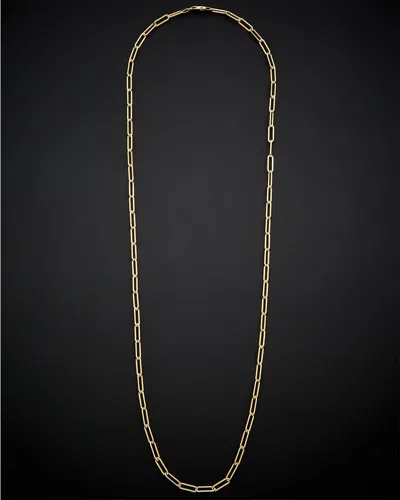 Italian Gold Polished Paperclip Necklace