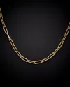 Italian Gold Polished Paperclip Necklace