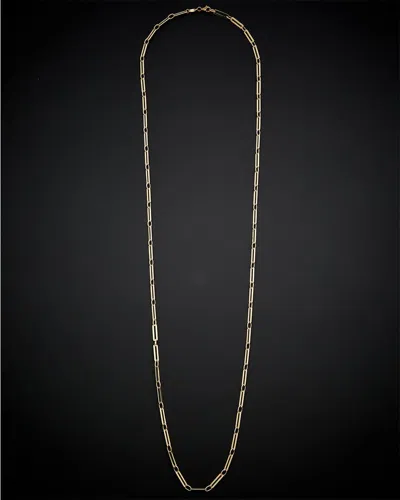 Italian Gold 14k  Polished Paperclip Necklace
