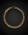 Italian Gold Polished Square Link Bracelet