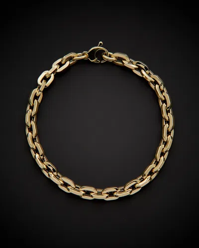 Italian Gold Polished Square Link Bracelet