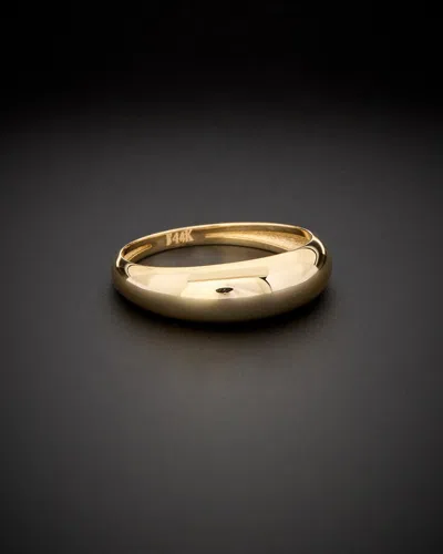 Italian Gold 14k  Polished Tapered Dome Ring In Metallic