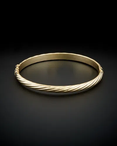 Italian Gold Polished Twisted Bangle