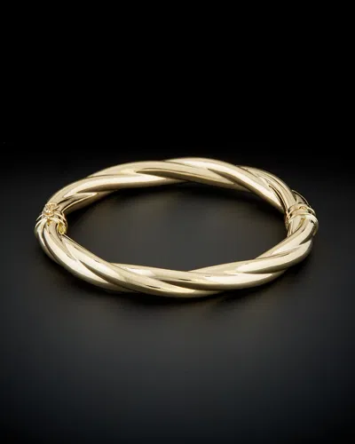 Italian Gold Polished Twisted Bangle In Gold