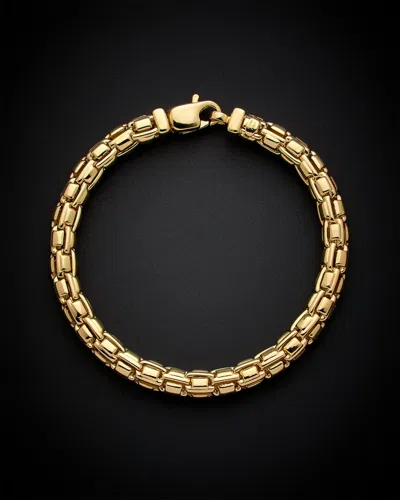 Italian Gold Puff Cage Bracelet