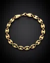 Italian Gold Puff Mariner Bracelet