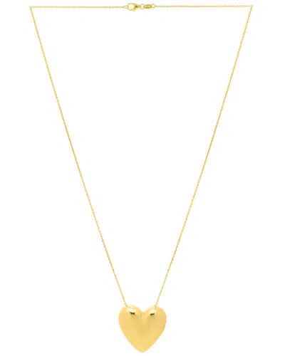 Italian Gold 14k  Puffed Heart Necklace