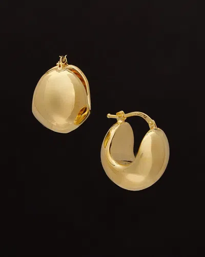 Italian Gold 14k  Puffed Hoops