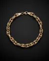 Italian Gold Puffed Mariner Bracelet