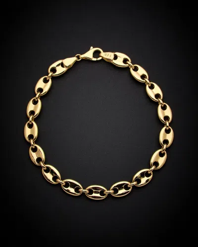 Italian Gold Puffed Mariner Bracelet