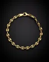 Italian Gold Puffed Mariner Bracelet