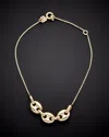 Italian Gold Puffed Mariner Link Bracelet