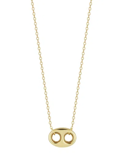 Italian Gold Puffed Mariner Link Necklace