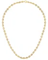 Italian Gold Puffed Mariner Necklace