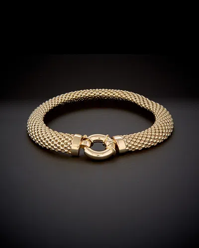 Italian Gold Puffed Mesh Bracelet