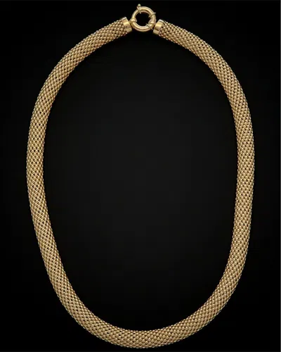 ITALIAN GOLD 14K ITALIAN GOLD PUFFED MESH NECKLACE