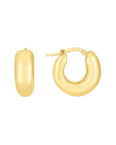 Italian Gold 14k  Puffy Hoops