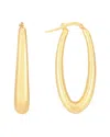 Italian Gold 14k  Puffy Oval Hoops