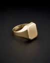 Italian Gold Rectangular Signet Ring In Gold