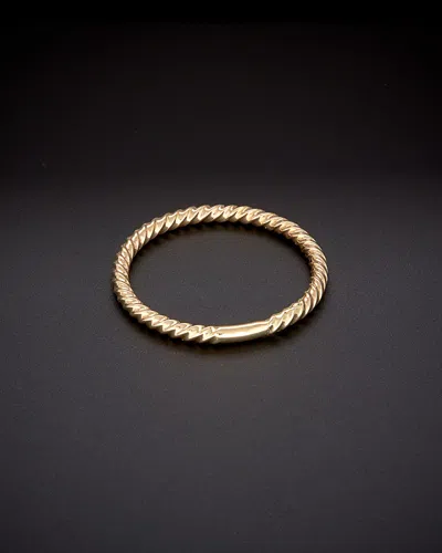 Italian Gold Ribbed Stack Ring In Gold