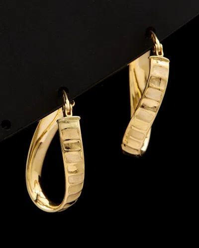 Italian Gold 14k  Ripple & Twist Hoops