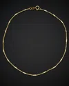 Italian Gold Rolo Link Tube Station Anklet